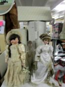 3 boxed Franklin Heirloom dolls, Princess Grace, Kristina and The Bebe Bru,