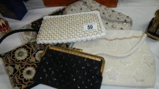 6 beaded evening bags.