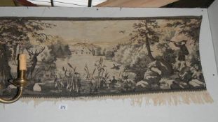 A tapestry wall hanging.