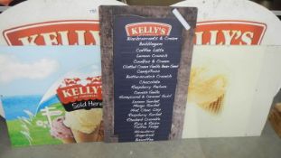 5 Kelly's of Cornwall ice cream signs.