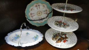 A mixed lot including cake stand.
