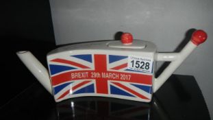 A limited edition (number 35/100) Brexit teapot by Carters of Suffolk