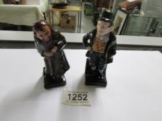 2 Royal Doulton Dicken's figures being Fagin and Bill Sykes.
