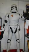 A large Star Wars storm trooper figure.