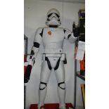 A large Star Wars storm trooper figure.