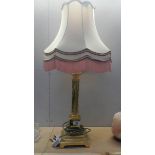 A good quality brass table lamp with shade.