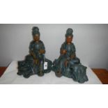 A pair of Indian Deity figures A/F