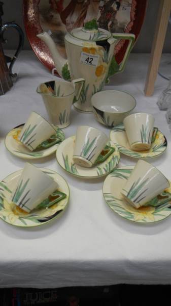 An art deco Burleigh Zenith pattern tea set.