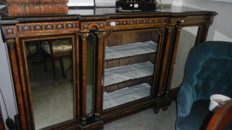 A Victorian inlaid credenza