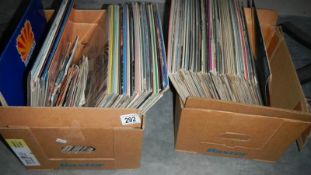 2 boxes of LP records.