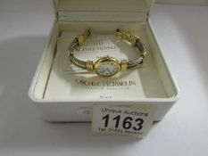 A Michel Herbelin, Paris ladies wrist watch with certificate and case.