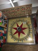 A 1960's marble box fairground side stall game