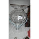 A large glass vase.