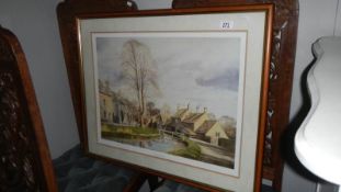 A framed and glazed print entitled 'Spring in the Cotswolds'.