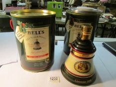 2 boxed Bells Christmas whisky bells, 1988 and 1989 with contents.