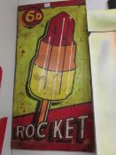 A Rocket ice lolly traditional sign.