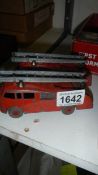 2 Dinky fire engines,