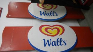 2 Wall's ice cream signs.