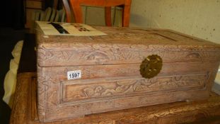 A camphor wood box