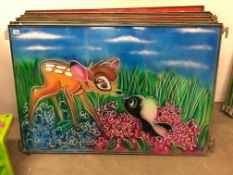 A Disney artwork panel (Bambi & Flower)