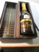 An unopened 2003 Grand Vintage Moet et Chandon champagne.