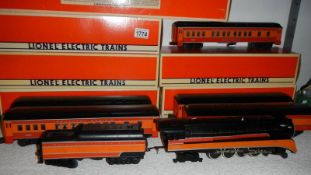 A Lionel 0 gauge Electric Trains Southern Pacific GS-2 Daylight 4-8-4 locomotive and tender,