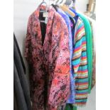 16 assorted garments including jackets, waistcoats, long lightweight coats, various sizes,