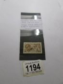 A George V SG407 1915 De La Rue 2/6d pale brown lightly mounted stamp, mint.