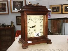 A wood cased Quartz carriage clock