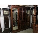 A Victorian mahogany combination wardrobe.