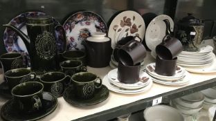 A mixed lot of tea and dinnerware including J & G Meakin and Barratts