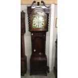 An 8 day mahogany long case clock marked Jas Duncan, Dumfries.
