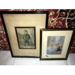 2 framed and glazed 19th century Baxter prints.