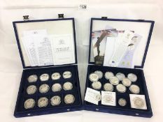 16 Westminster collection 'The history of Great Britain £5 silver proof coins,