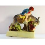 A Royal Worcester 'Boy and Donkey' modelled by Stella R Crofts (No.