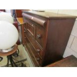 A Victorian mahogany chest of drawers.