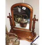 A mahogany dressing table mirror