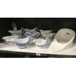 8 assorted gravy boats,