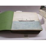 3 Edwardian autograph/notebooks containing numerous original sketches, watercolours,