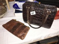 A vintage handbag & clutch bag,