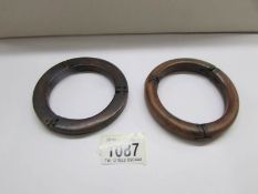 2 18th century slave bangles.