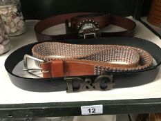 4 decorative leather belts