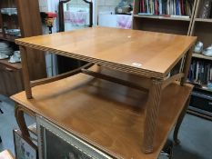 A light teak effect coffee table