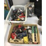 A quantity of play-worn die-cast toys and a Mr Ben toy