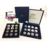 25 assorted commemorative coins including crowns, £5, dollars & proofs etc.