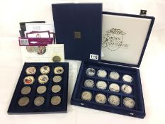 25 assorted commemorative coins including crowns, £5, dollars & proofs etc.
