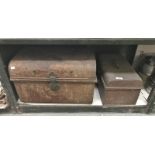 2 steel lockable boxes (no keys or padlocks)