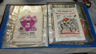 A collection of football & rugby league programmes (mostly 1960's)