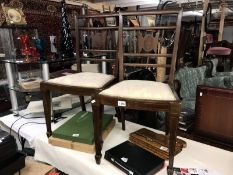 A pair of mahogany inlaid chairs,.