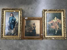 3 gilt framed prints